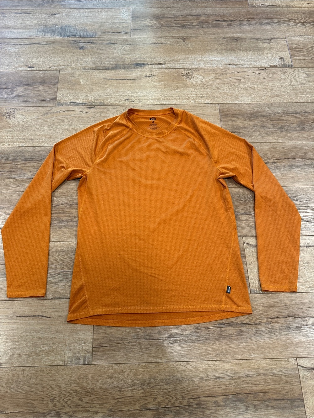 REI Men’s Performance Long-Sleeve Crew Neck Shirt - Orange
